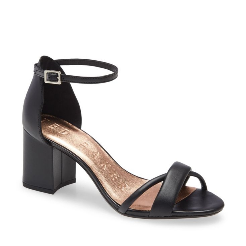 Ted Baker Black Block Heel Sandals